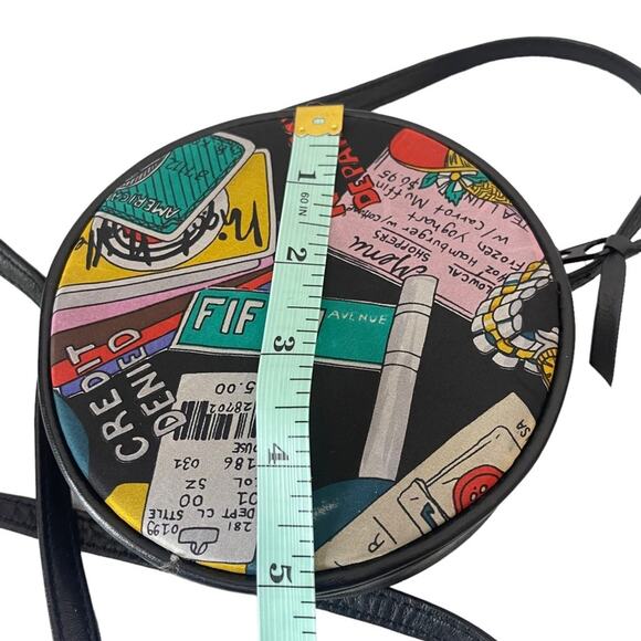 Vintage Nicole Miller Bag Shopaholic New York 1991 Vintage Round Mini Crossbody - Picture 2 of 7